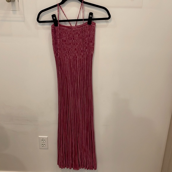 Pink knit free people convertible dress. - Picture 3 of 3